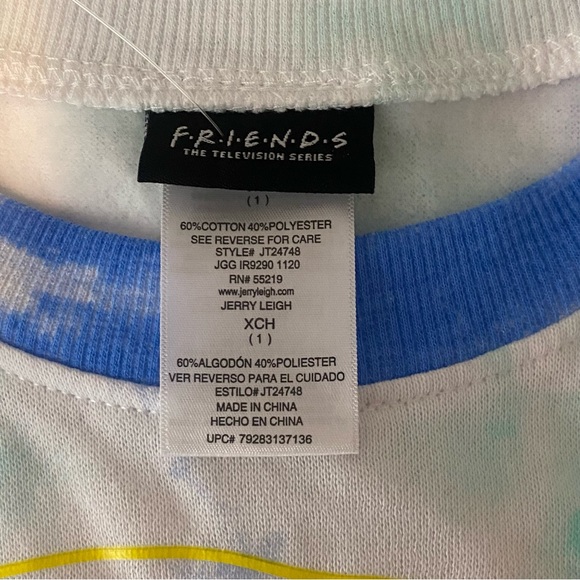 NEW Friends Tie Dye Sweatshirt Size XS - Picture 3 of 7